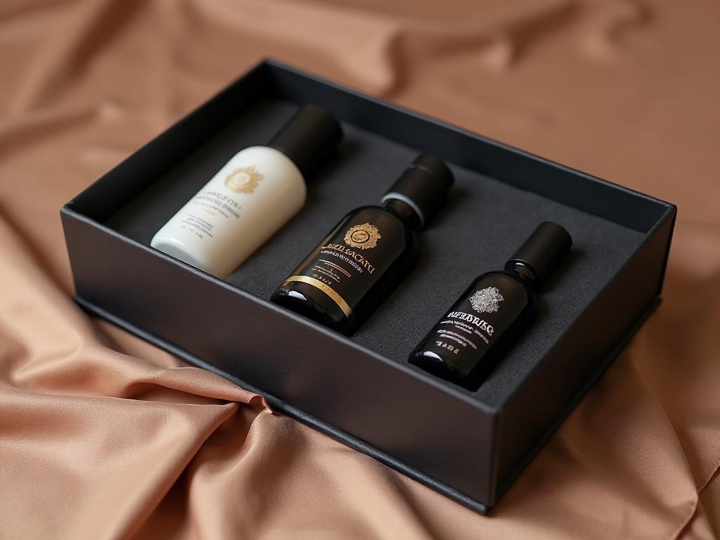 Premium corporate gift box with branded items